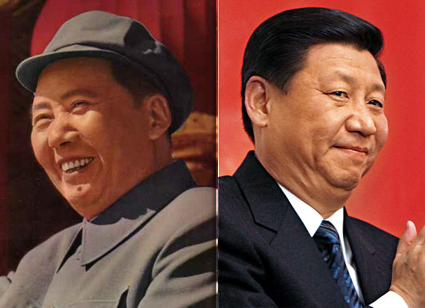 毛澤東，習近平。（網路資料，民報合成）